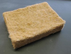 square of wood fibre insulation