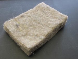 square of sheepswool insulation