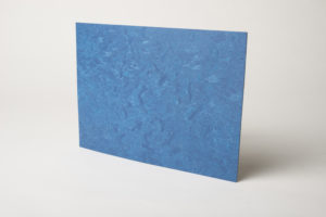 square of blue linoleum tile