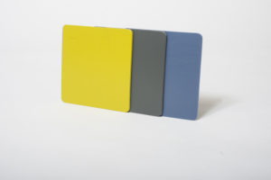 three square rubber tiles