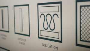 close up of an insulation graphic