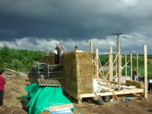 artist studio near Turriff 2006 with timber post on stone foundations